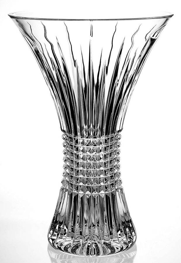 Lismore Diamond 14" Flower Vase by Waterford Crystal-1