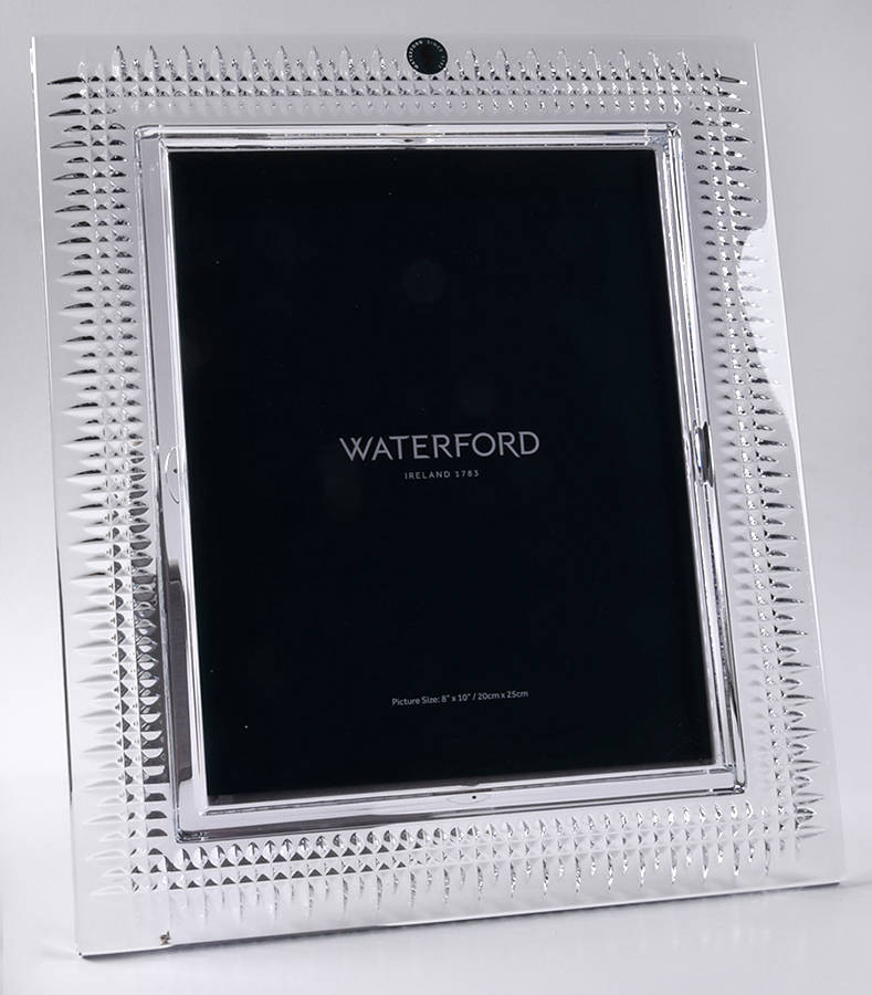 Lismore Diamond Frame-Holds 8" X 10" Photo by Waterford Crystal-1