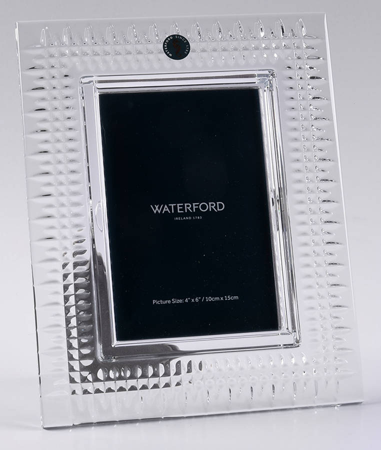 Lismore Diamond Frame-Holds 4" X 6" Photo by Waterford Crystal-1