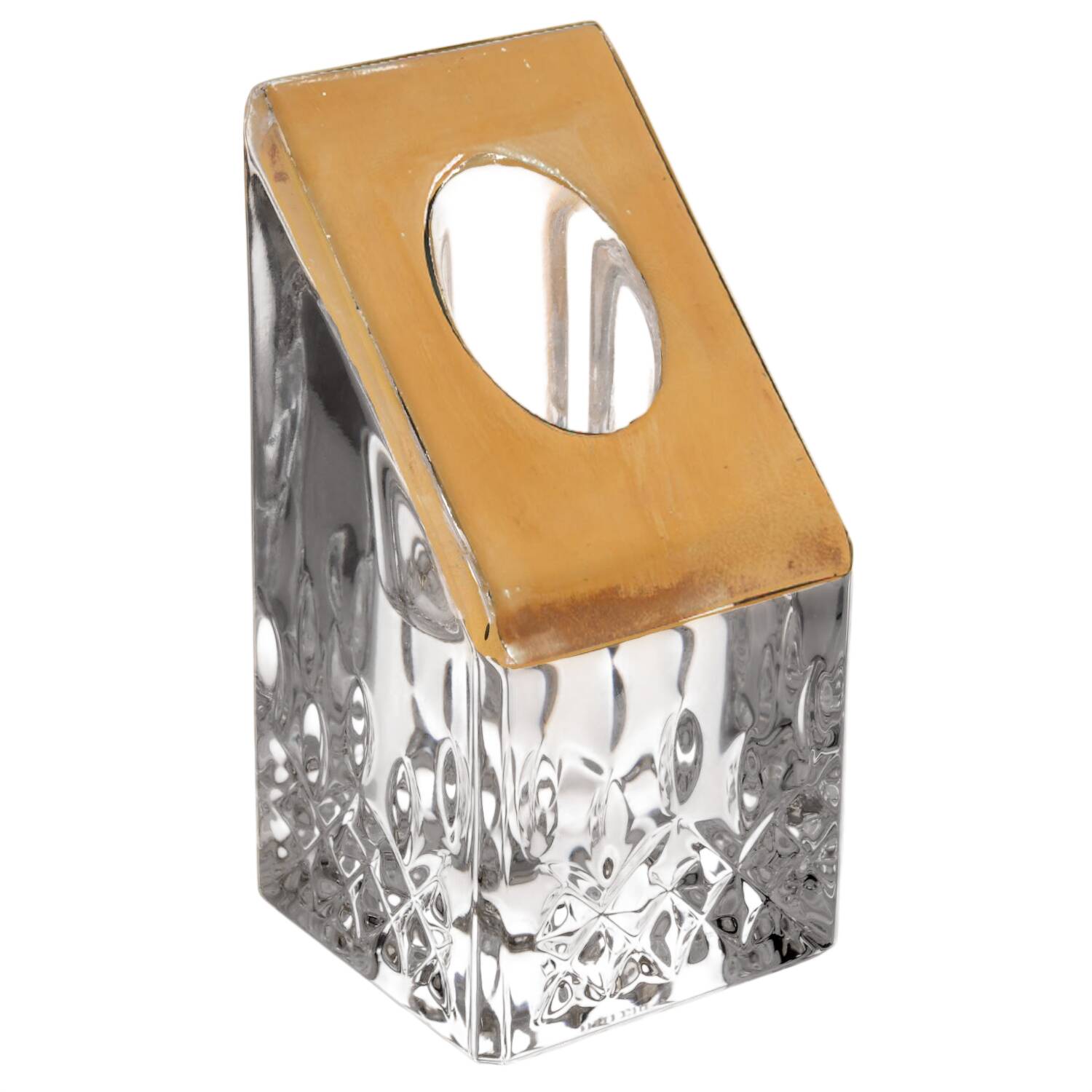 Lismore Essence Gold (Gold Band) Single Light Candlestick by Waterford Crystal-1