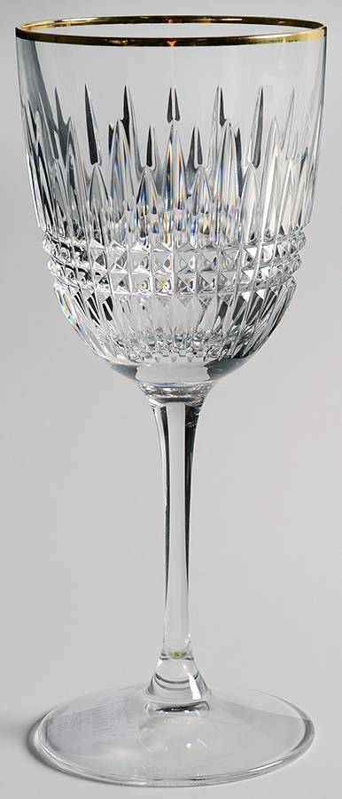 Lismore Diamond Gold Water Goblet by Waterford Crystal-1