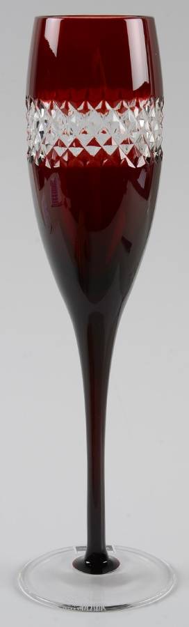 Red Cut Fluted Champagne by Waterford Crystal-1