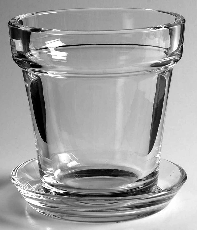 Clare Medium Flower Pot & Underplate by Waterford Crystal-1