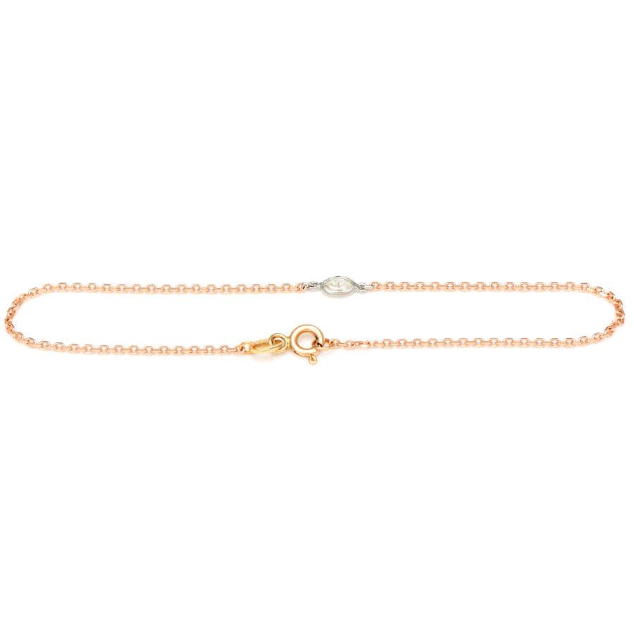 10KR Diamond(0.15) Marquise Solitaire Bracelet-2