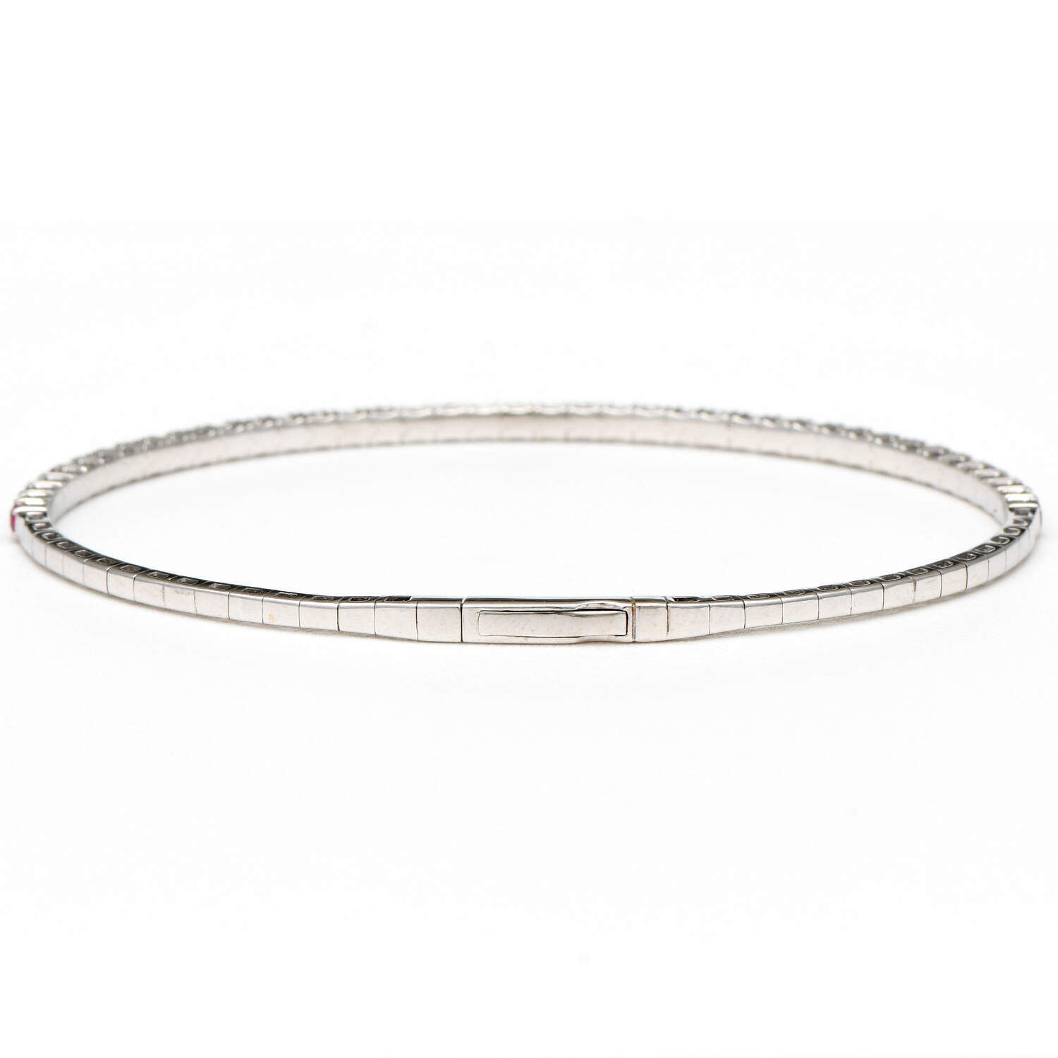 14KW Ruby(0.84) & Diamond(0.60) Flex Bangle Bracelet-2