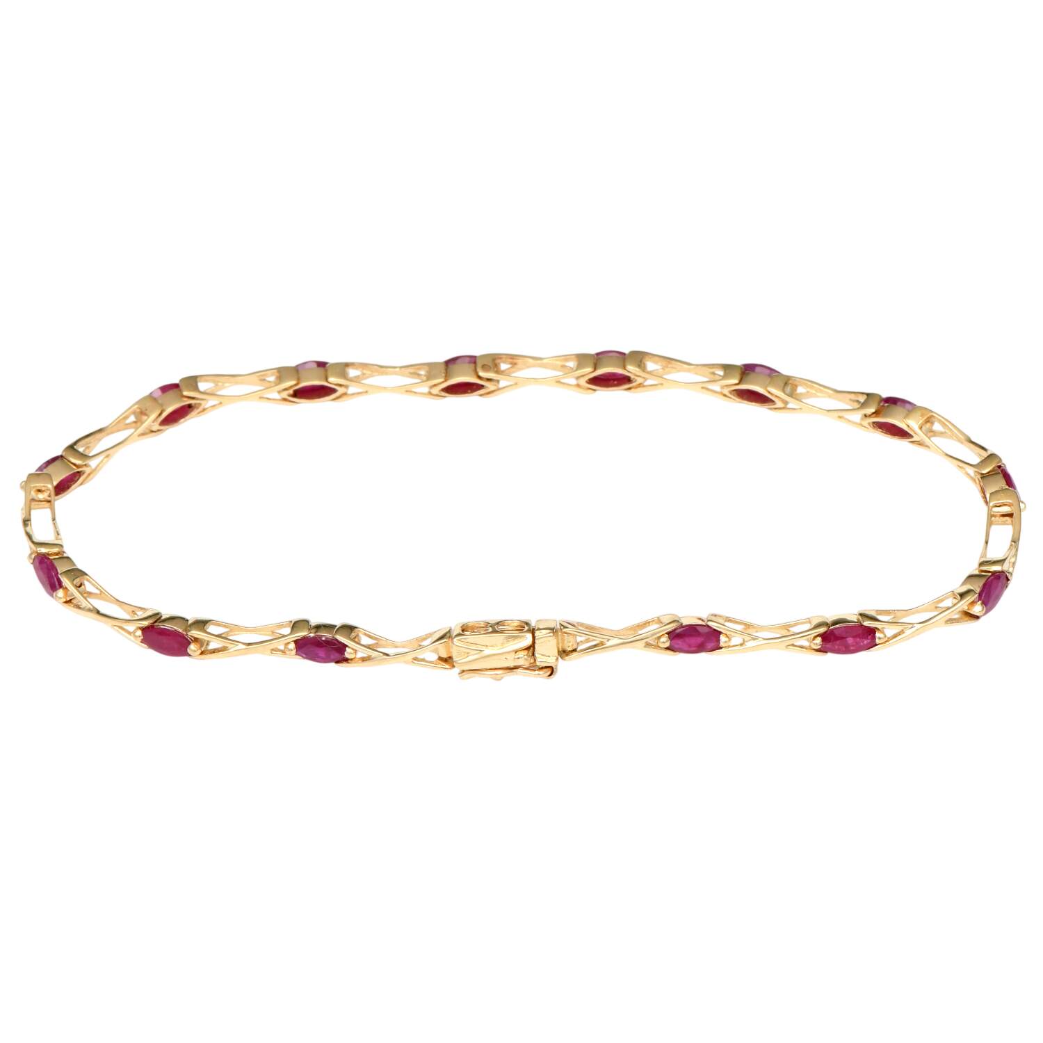14KY Ruby (1.5)  X-Line Bracelet-2