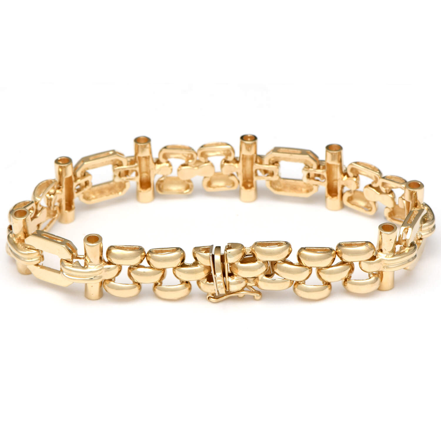 14KY Vintage Fancy Link Bracelet-2