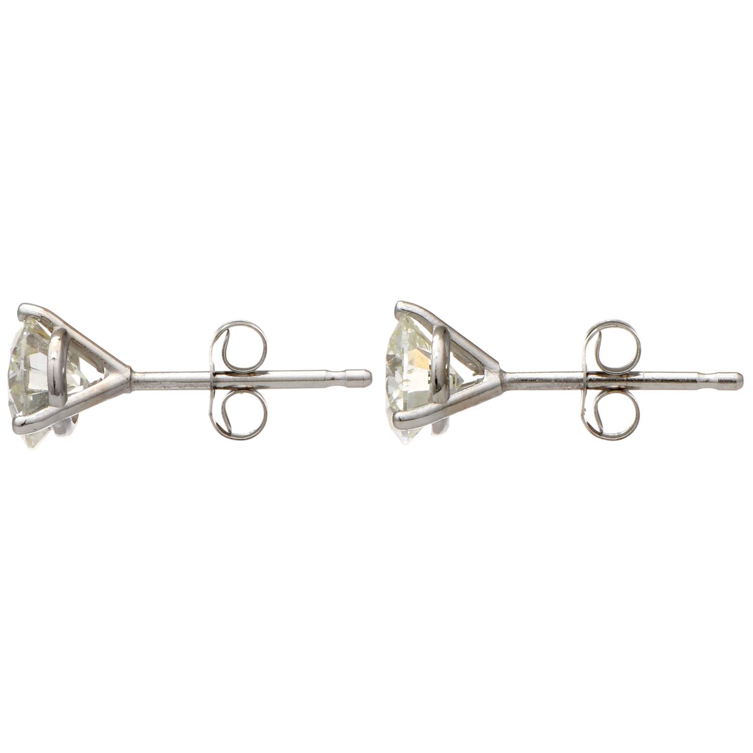 14KW Diamond(0.99) Stud Earrings-2