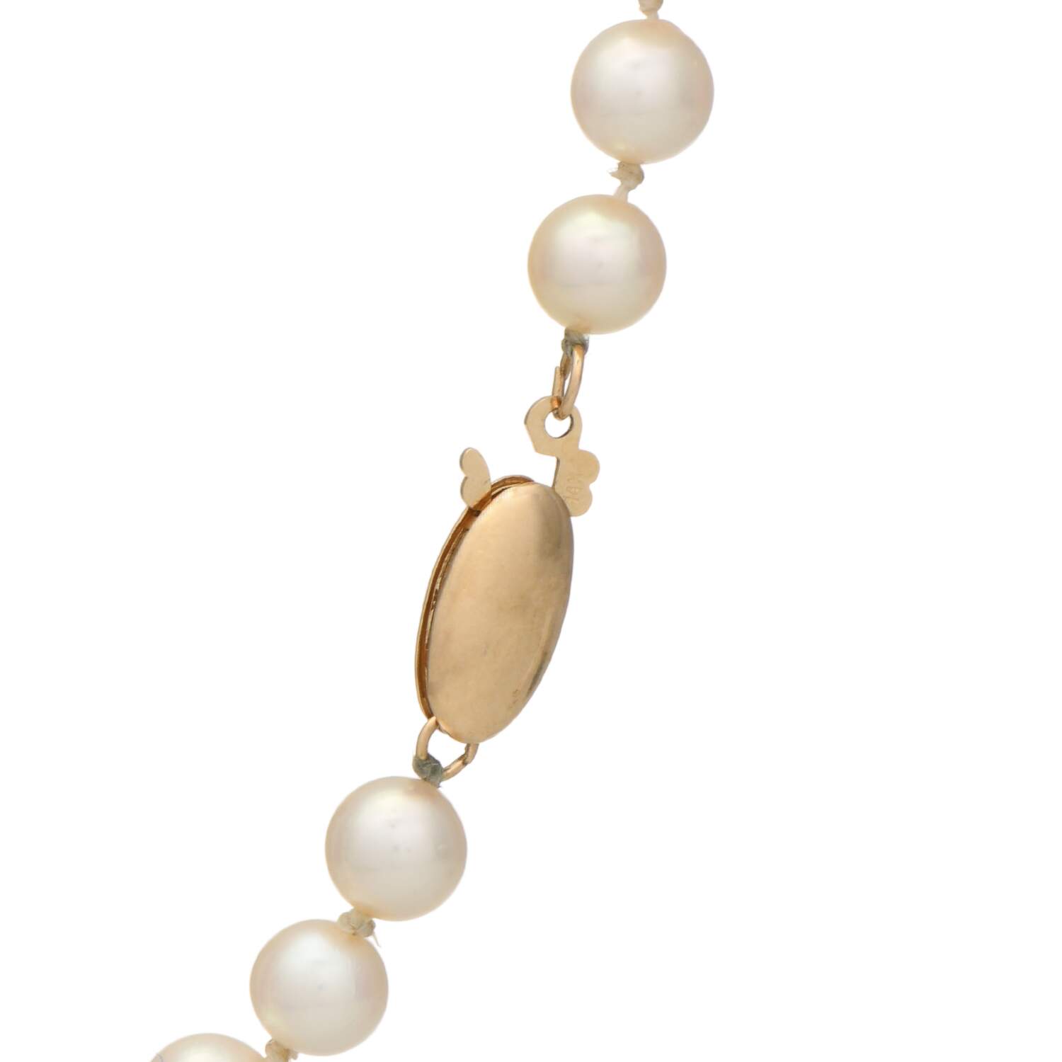 14KY Cultured Pearl(5.7-5.75 mm) Strand Necklace-2