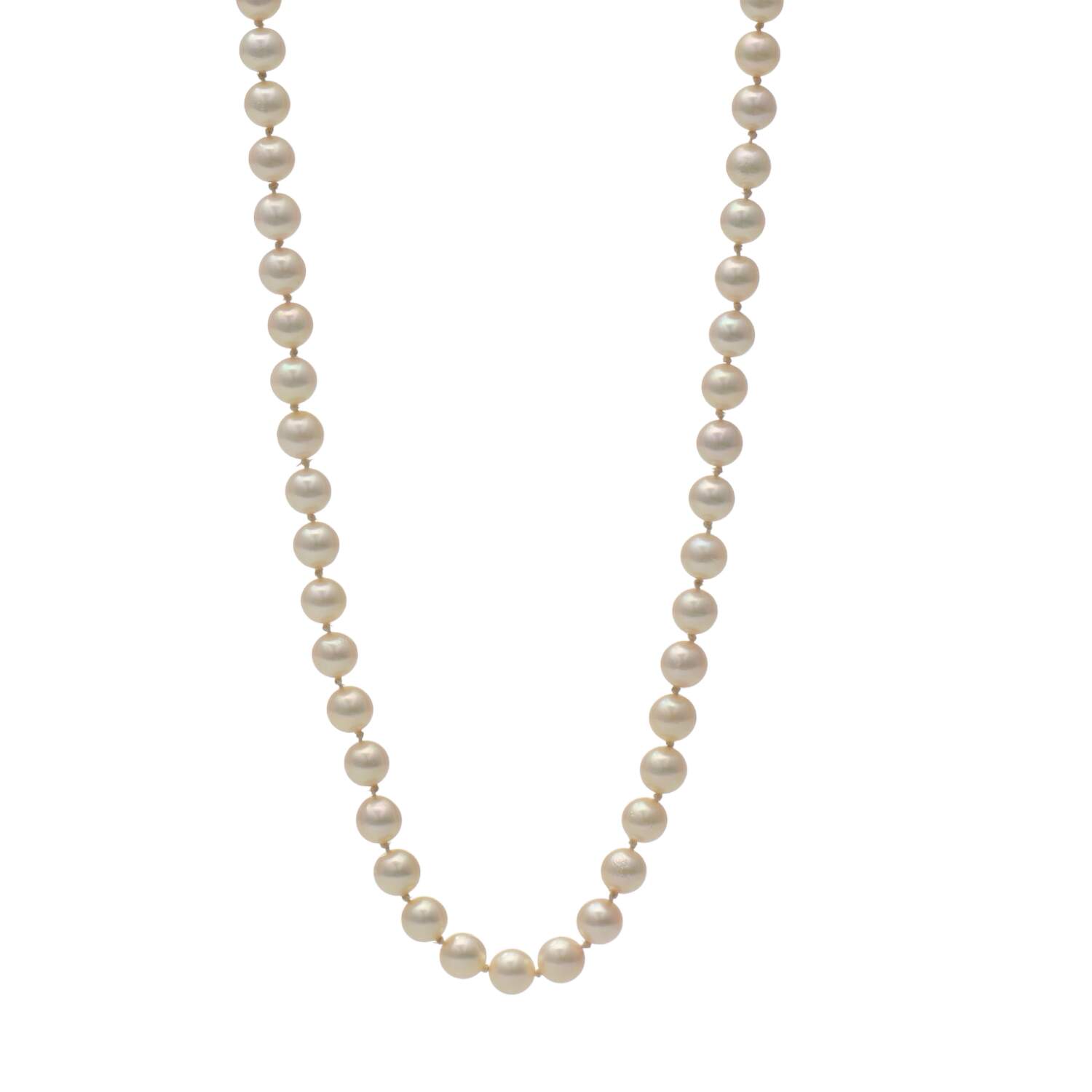 14KY Cultured Pearl(5.7-5.75 mm) Strand Necklace-1