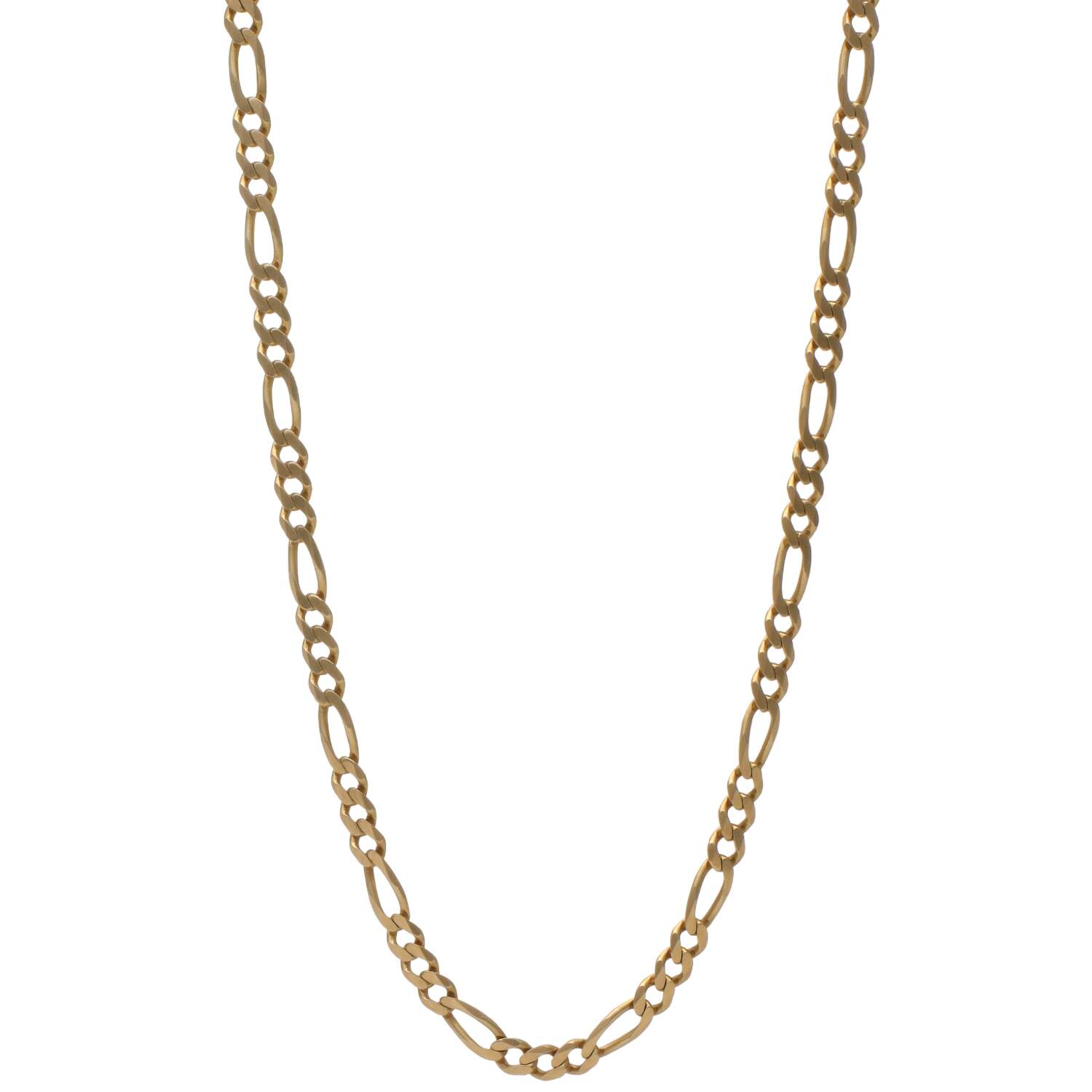 14KY Italian Figaro Link Chain Necklace-1