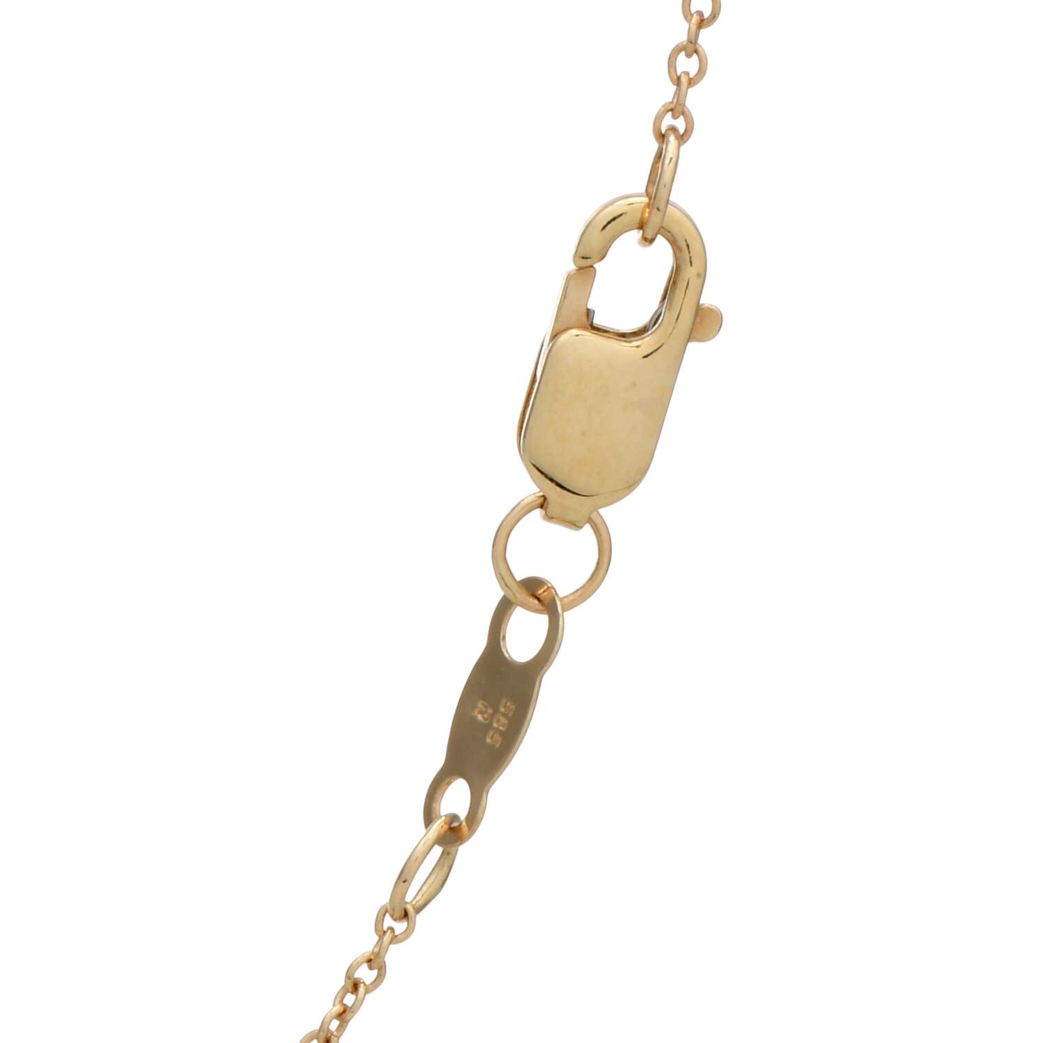 14KY Diamond(0.52) Trio Adjustable Station Necklace-3