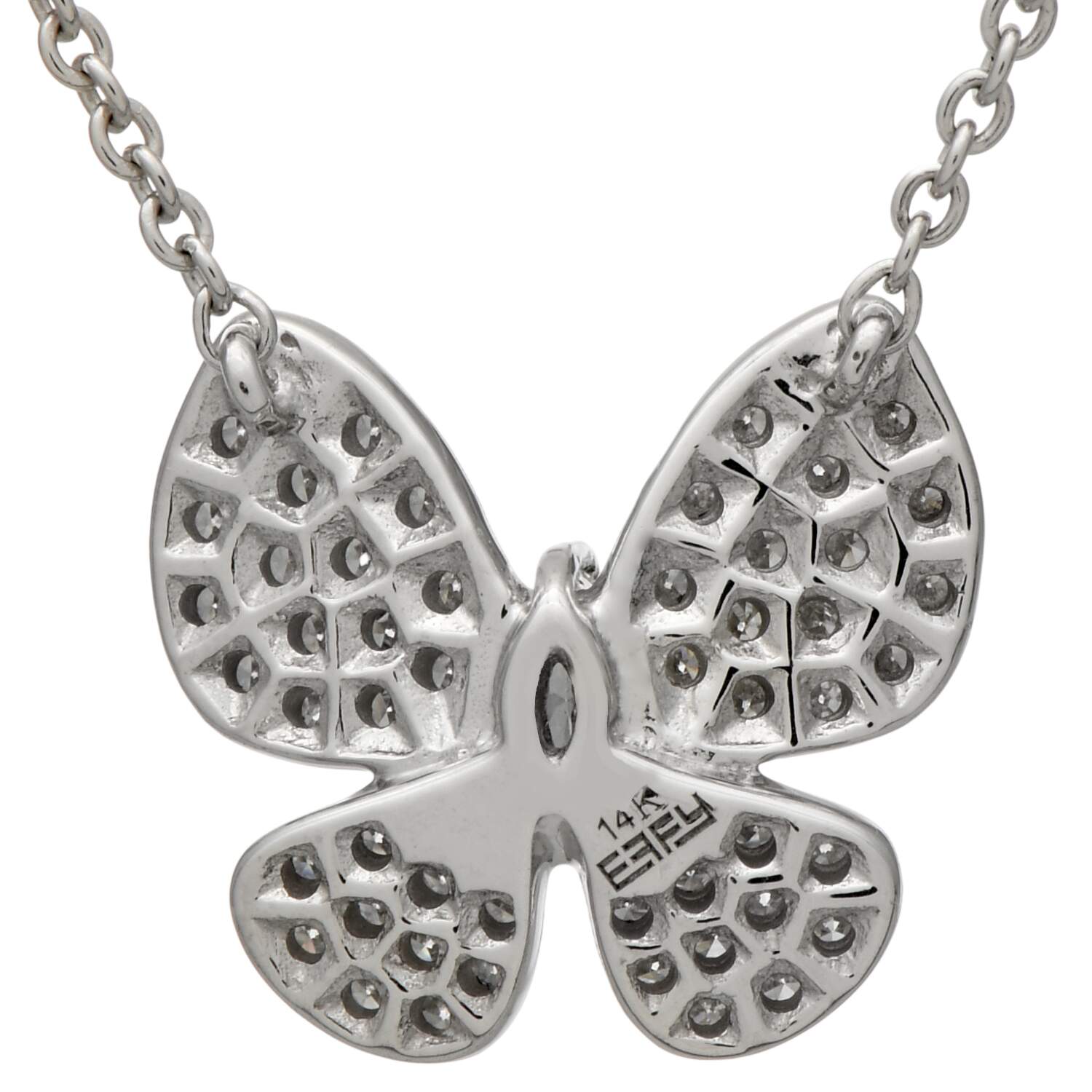 14KW Effy Diamond(0.41) Butterfly Necklace-2