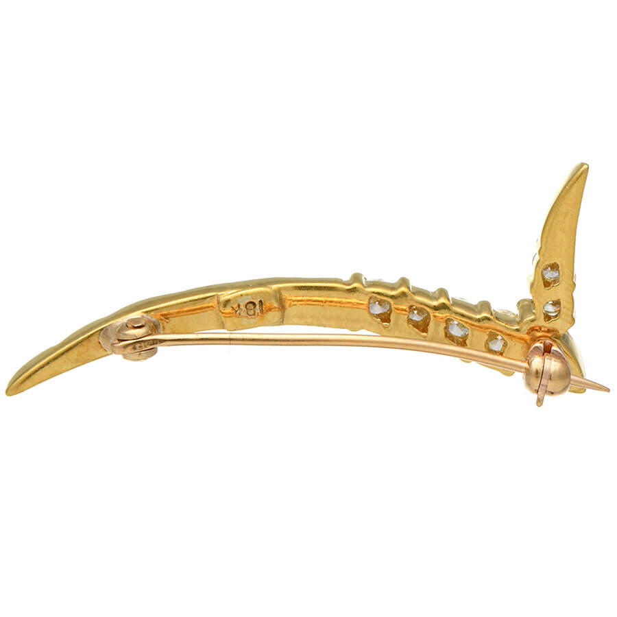 18KY Diamond(0.42) Check Mark Pin-2