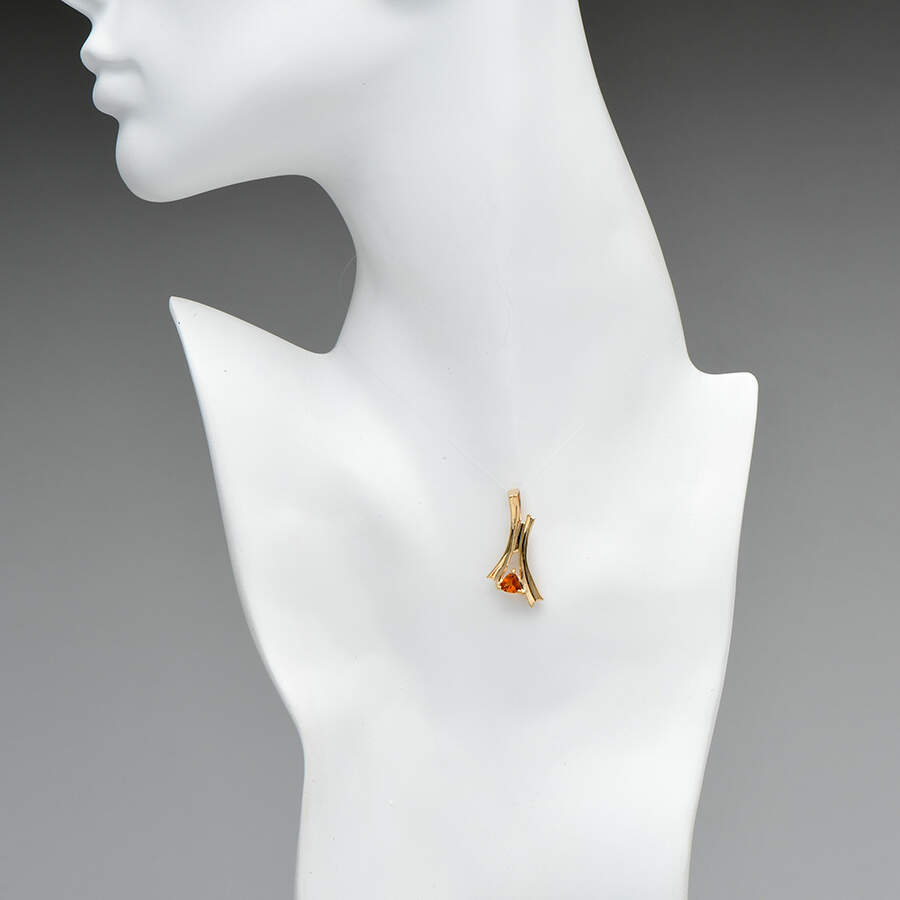 14KY Sculptural Citrine(0.65) Pendant-3