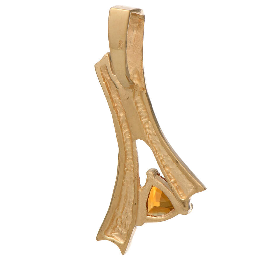 14KY Sculptural Citrine(0.65) Pendant-2