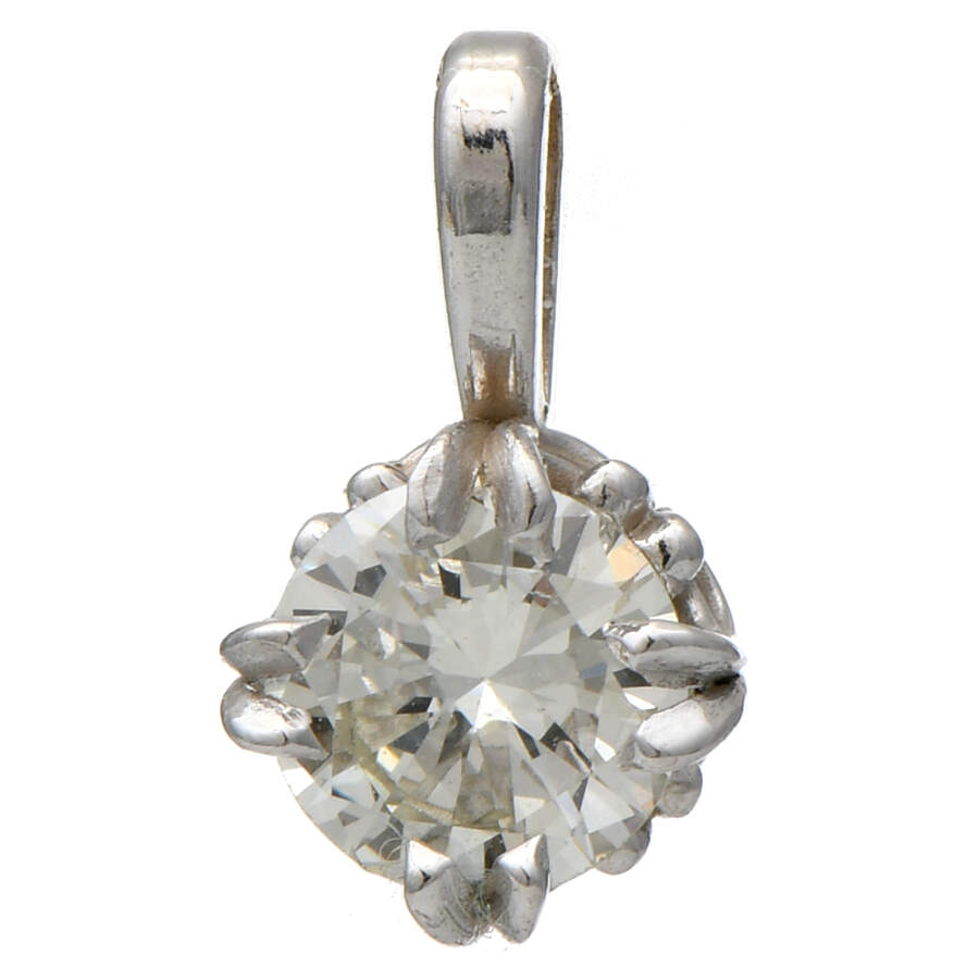 14KW Diamond(0.40) Solitare Pendant-1
