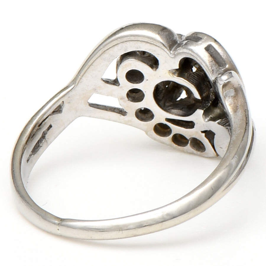 14KW Vintage Diamond(0.42) Heart Ring-2