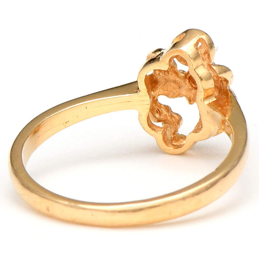 14KY Diamond Accent Swirl Ring-2