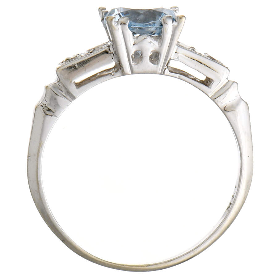 14KW Synthetic Blue Spinel (1.0) & Diamond (0.10) Ring-4