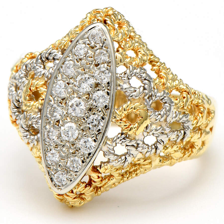 18YW Diamond(0.30) Marquise Shape Ring-1