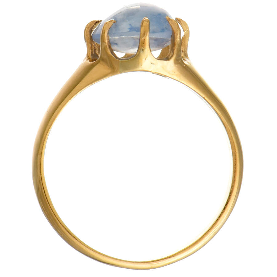 14KY Sapphire(3.30) Cabachon Ring-4