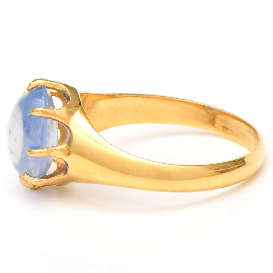 14KY Sapphire(3.30) Cabachon Ring-3