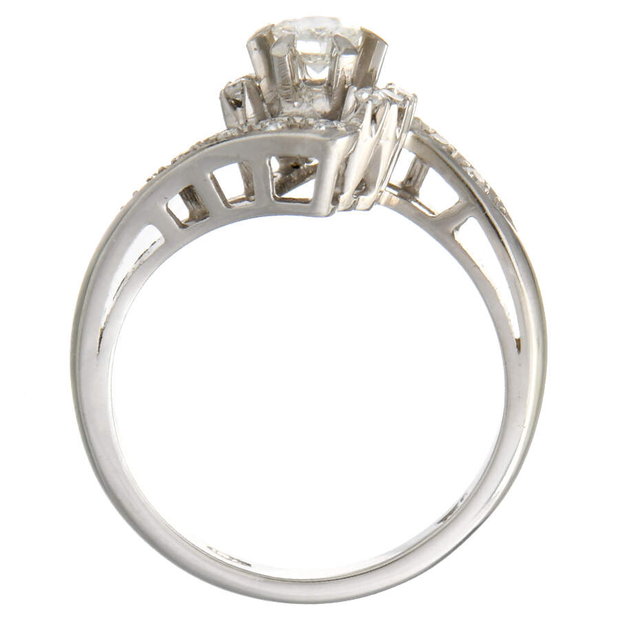 18KW Diamond (0.54) Bridal Ring-4