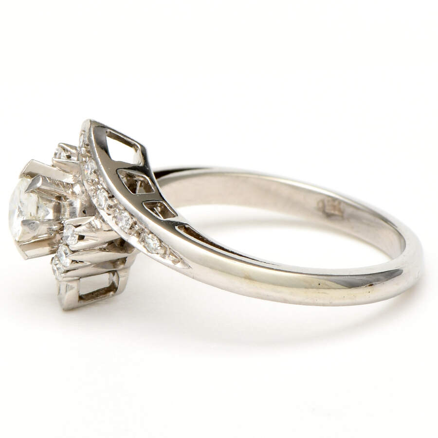 18KW Diamond (0.54) Bridal Ring-3