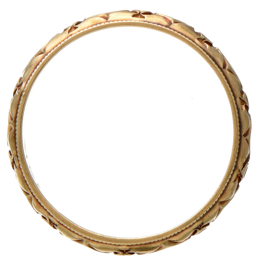 14KY Carved Band Ring-3