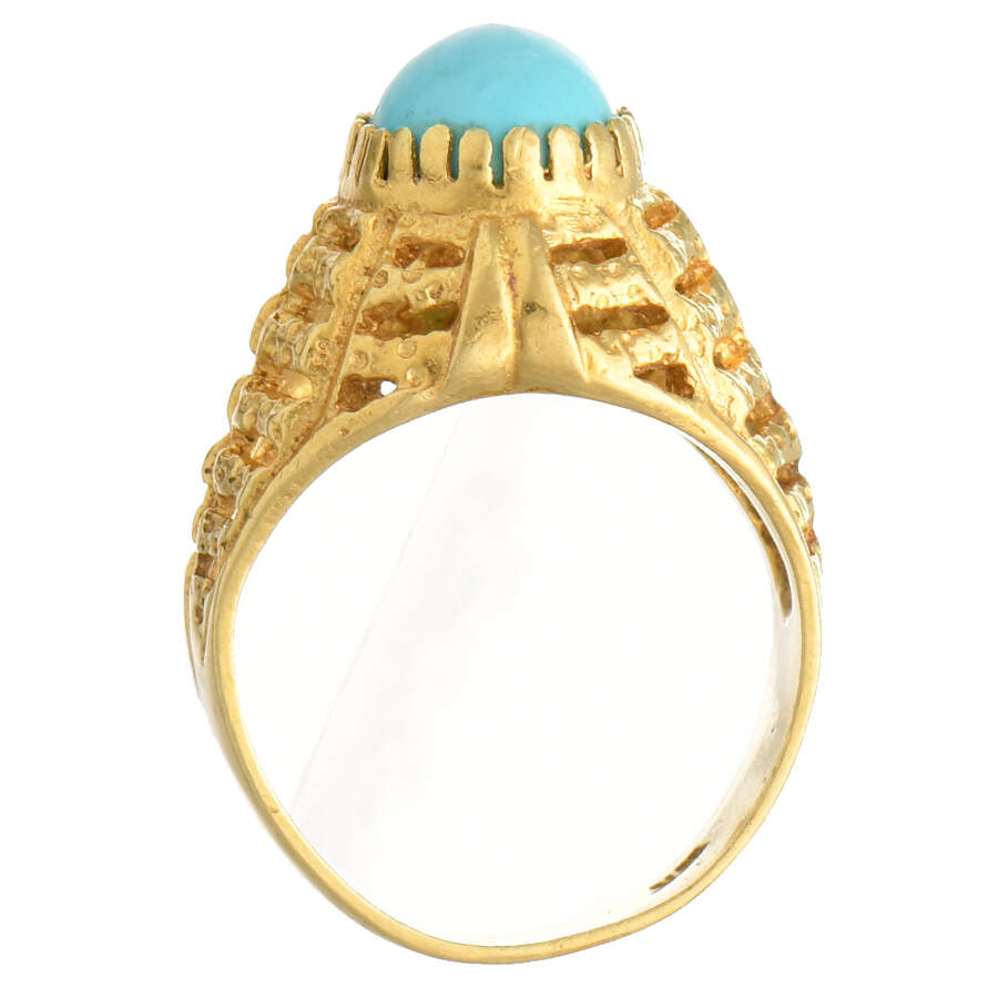 18KY Dyed Quartz Ring-5