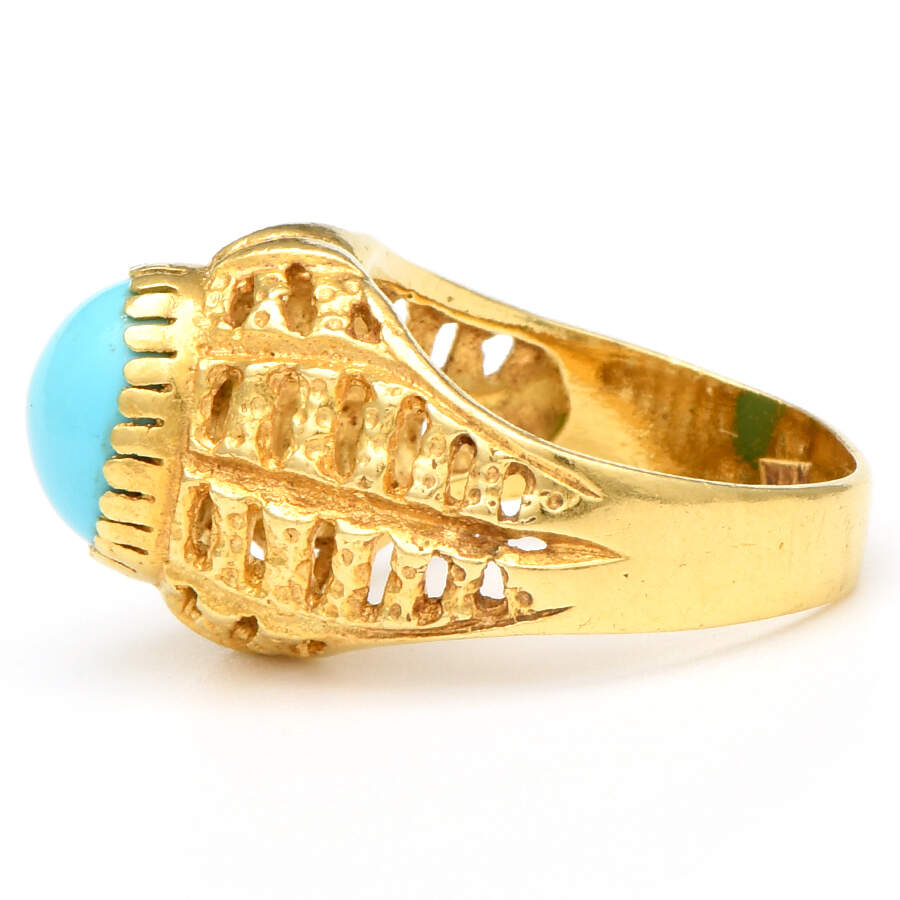 18KY Dyed Quartz Ring-4