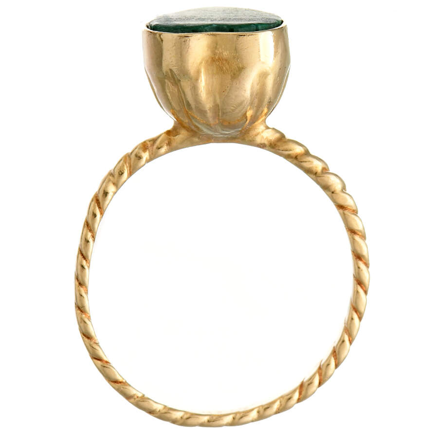 14KY Malachite (4.0) Heart Stackable Ring-4