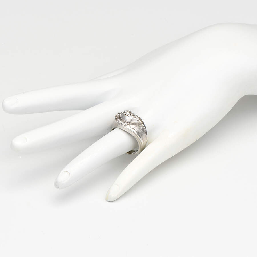 14KW Vintage Diamond(0.23) Textured Buckle Ring-5