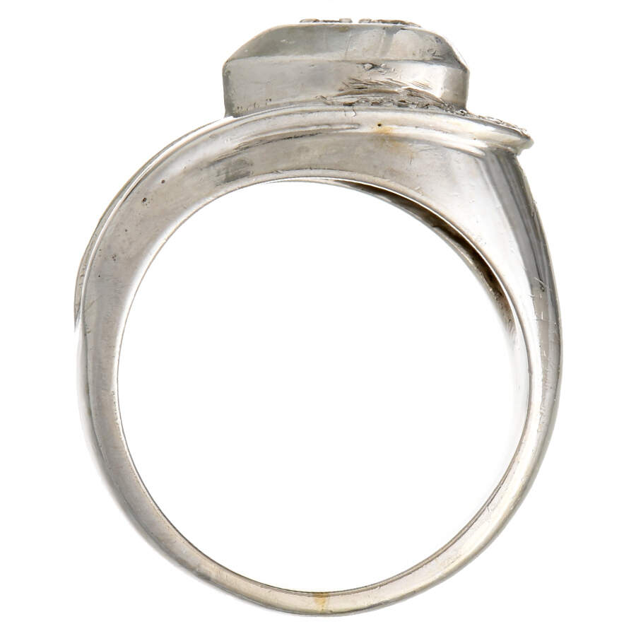 14KW Vintage Diamond(0.23) Textured Buckle Ring-4