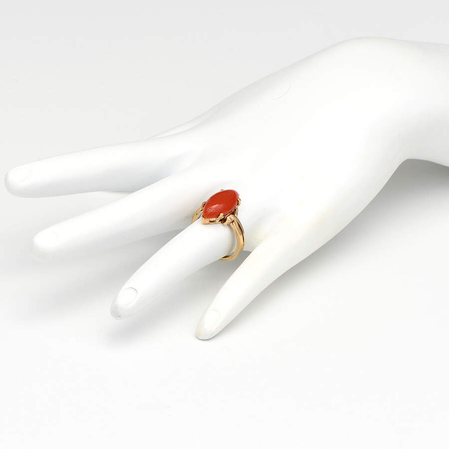 14KY Vintage Coral(4.72) Ring-5