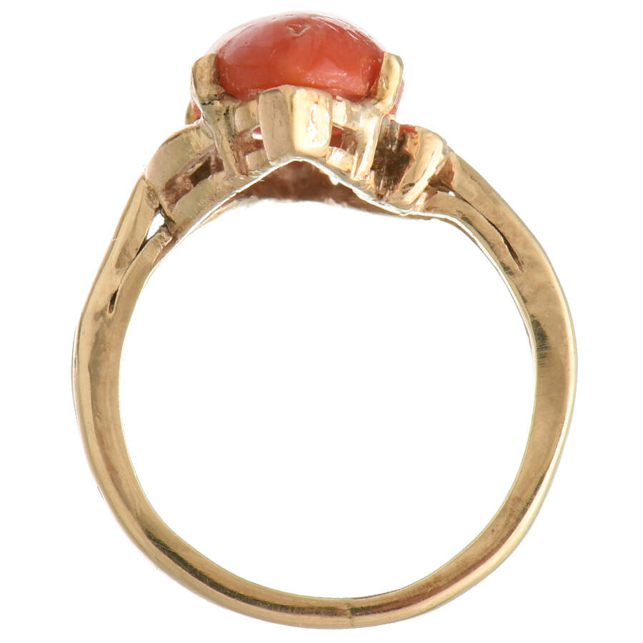 14KY Vintage Coral(4.72) Ring-4