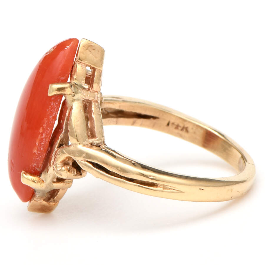 14KY Vintage Coral(4.72) Ring-3
