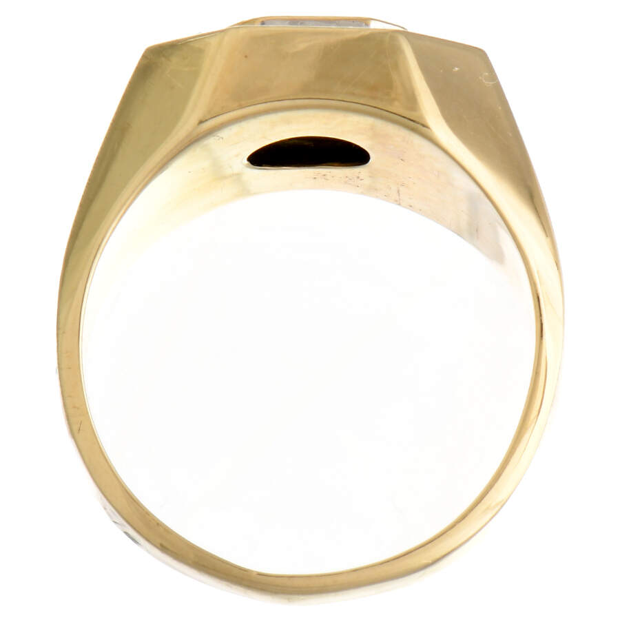 14KY Diamond(0.55) Octagon Form Textured Ring-4