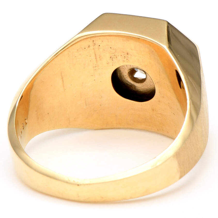 14KY Diamond(0.55) Octagon Form Textured Ring-2