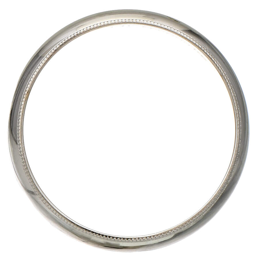 14KW Milgrain Edged Wedding Band Ring-3