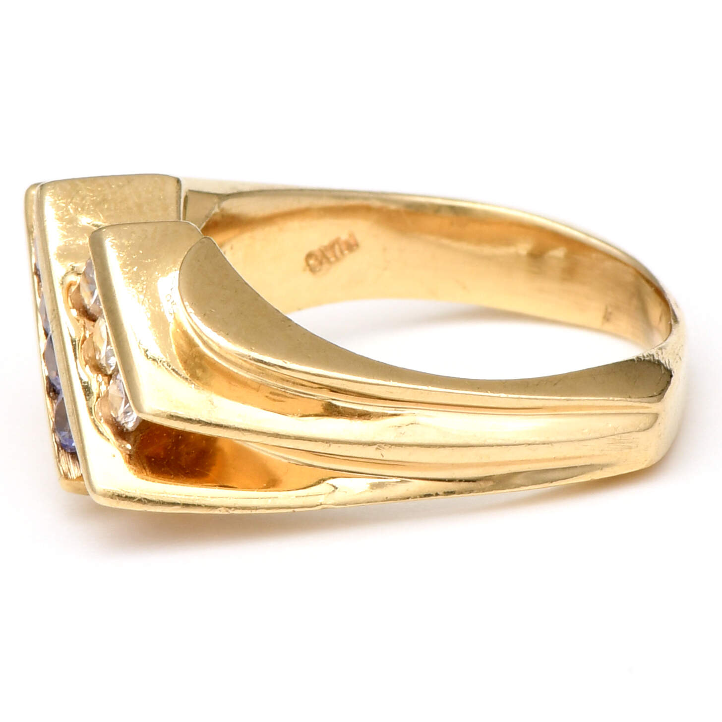 14KY Tanzanite (0.28) & Diamond (0.36) Channel Band Ring-3