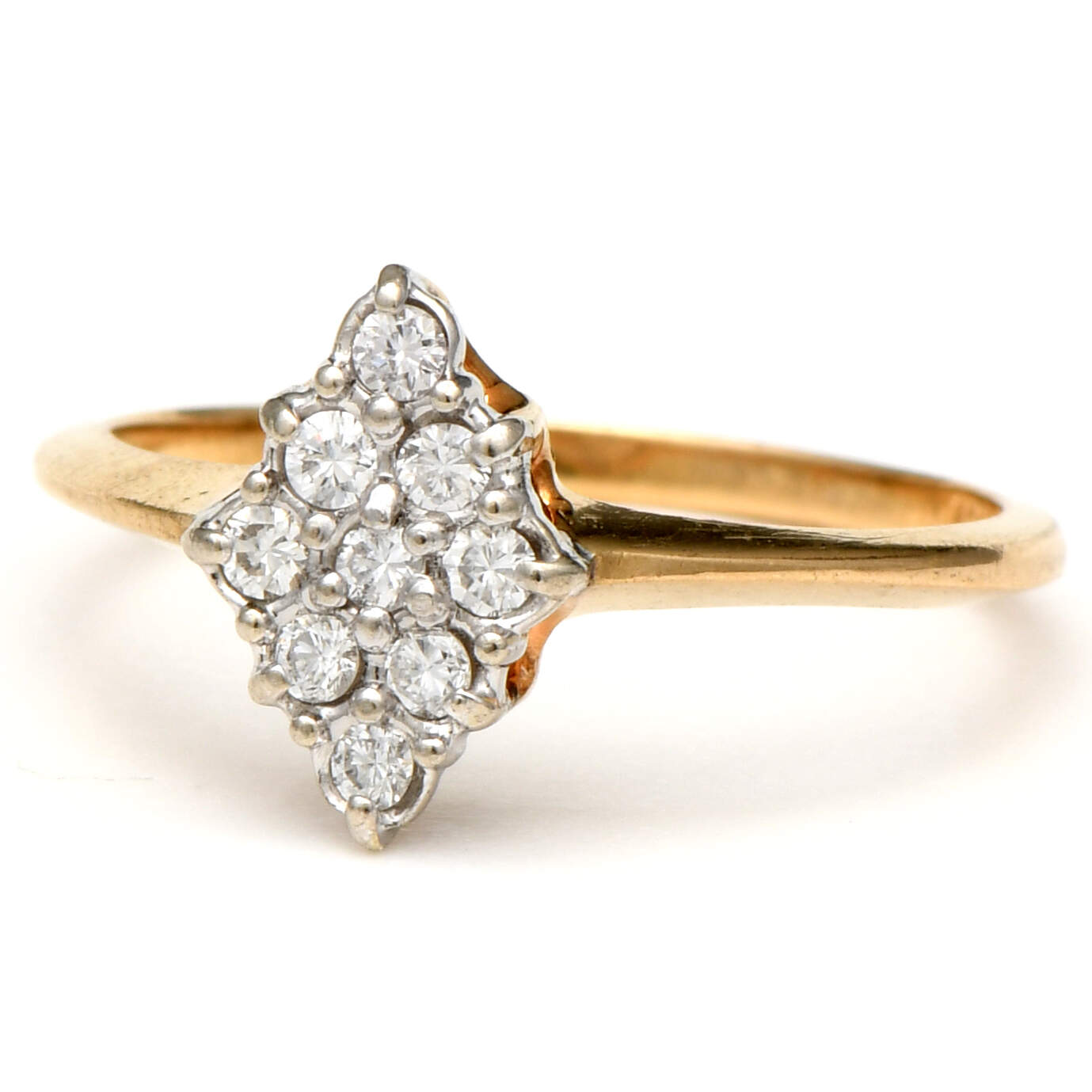 14KYW Petite Pave Diamond(0.15) Ring-1