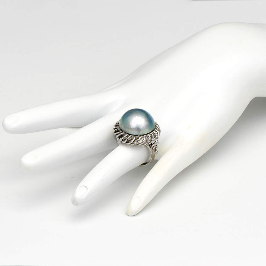 14KW Large Mabe Pearl Ring-5