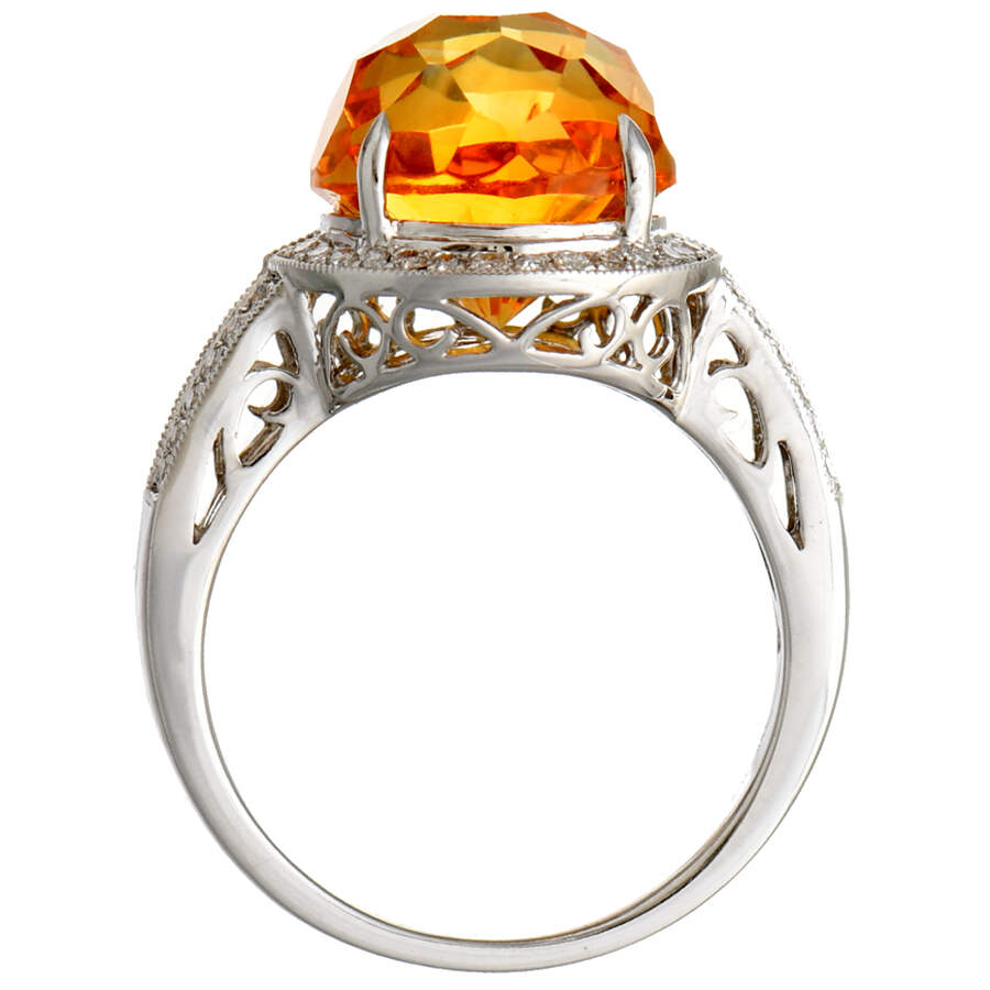 14KW Citrine(6.20) & Diamond(0.24) Ring-4