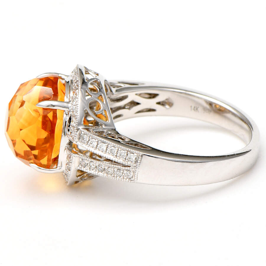 14KW Citrine(6.20) & Diamond(0.24) Ring-3