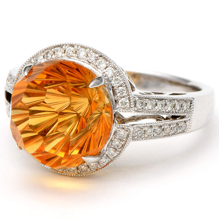 14KW Citrine(6.20) & Diamond(0.24) Ring-1