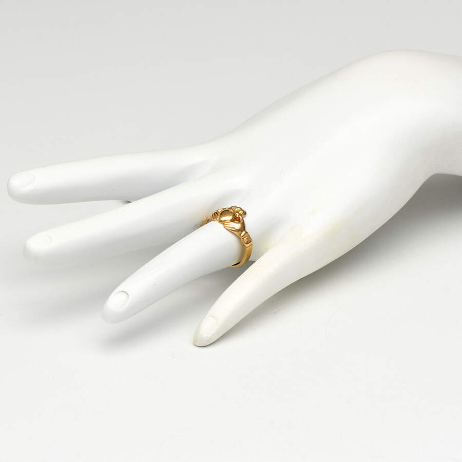 14KY Claddagh Band Ring-5