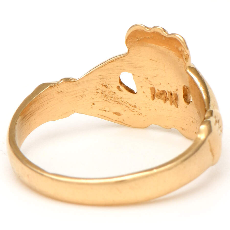 14KY Claddagh Band Ring-2
