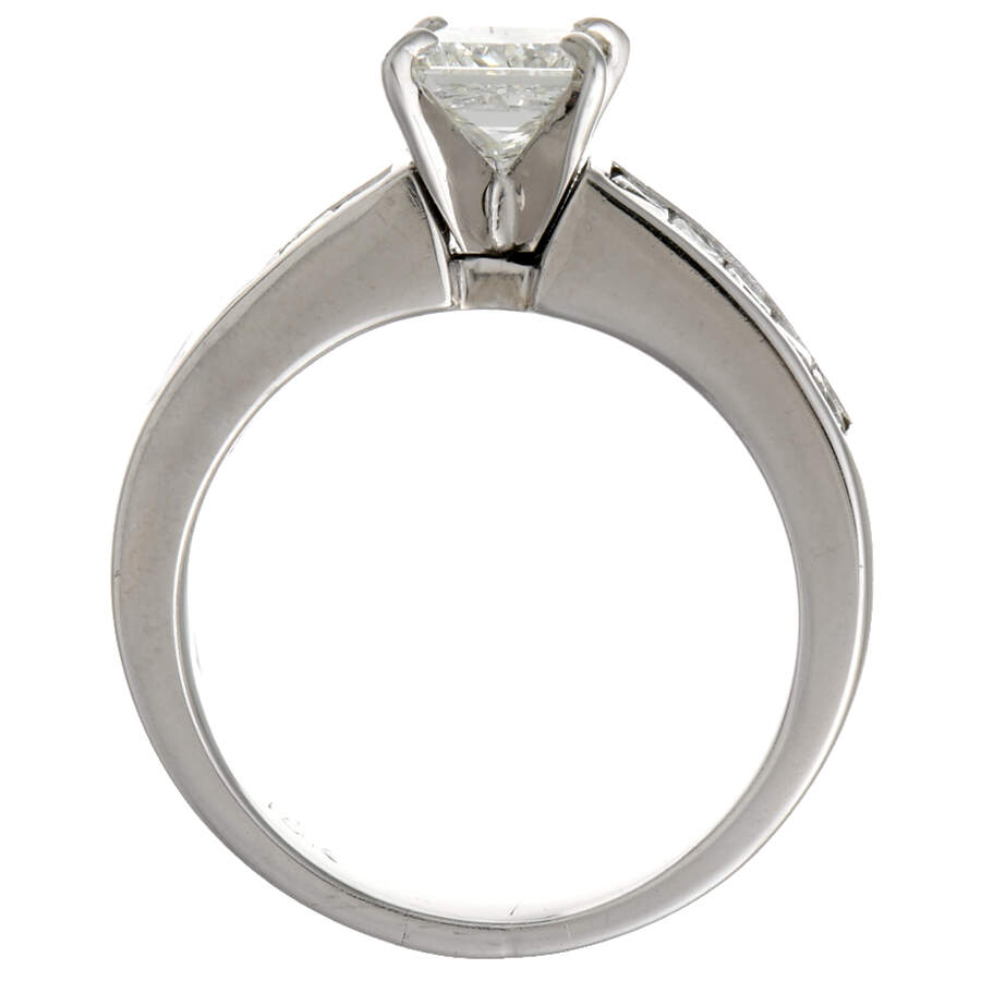 18KW Princess Cut Diamond (1.02) Engagement Ring-4